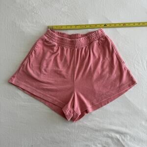 Cotton On Women's High-Rise Pink Terry Cloth Beach Swim Coverup Shorts Size 6